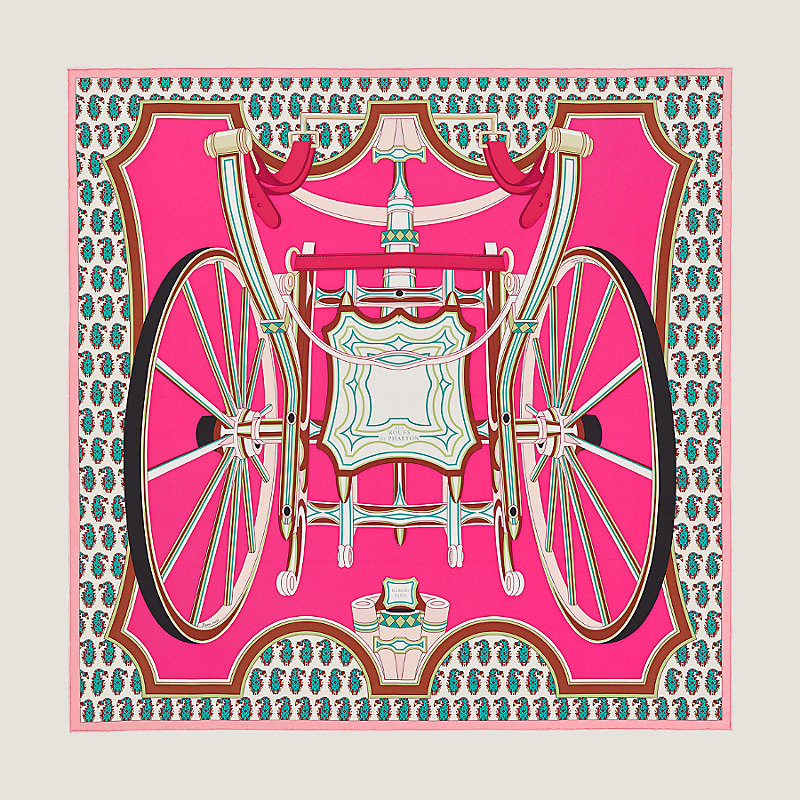 風格漂う佇まい HERMES Les Roues de Phaeton バンダナスカーフ Les Roues de Phaeton Bandana shawl 140 | Hermès Czech Republic
